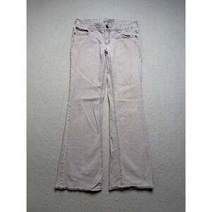 Bongo Flare Jeans Women Size 9 Grey Y2K Low Rise Embroidered Pocket Denim Pants